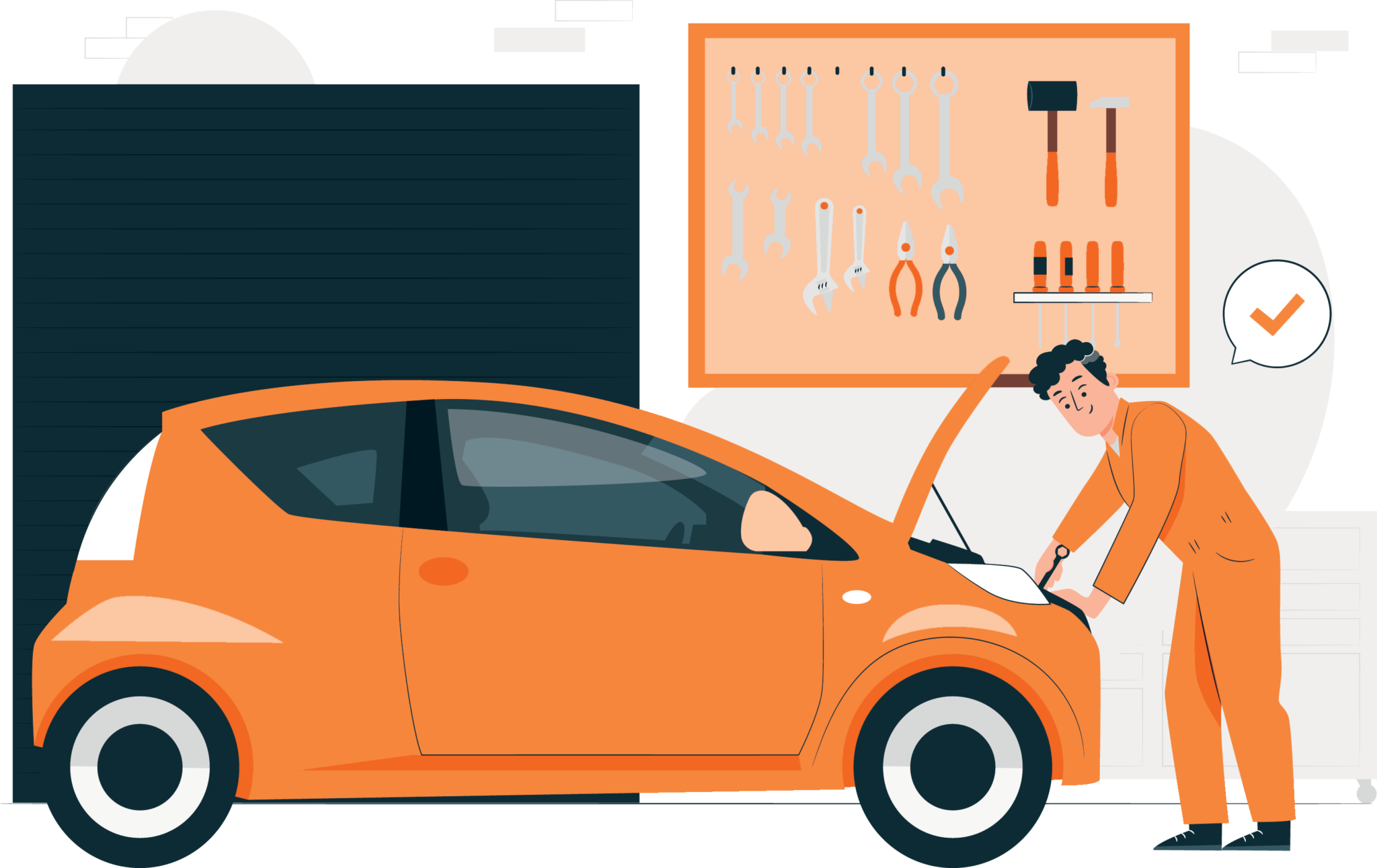 auto mechanic illustration