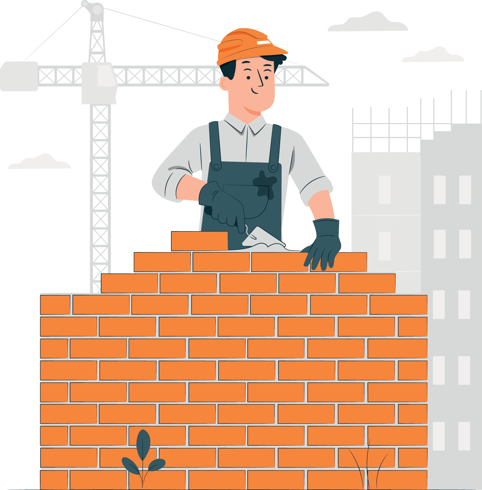 bricklayer illustration