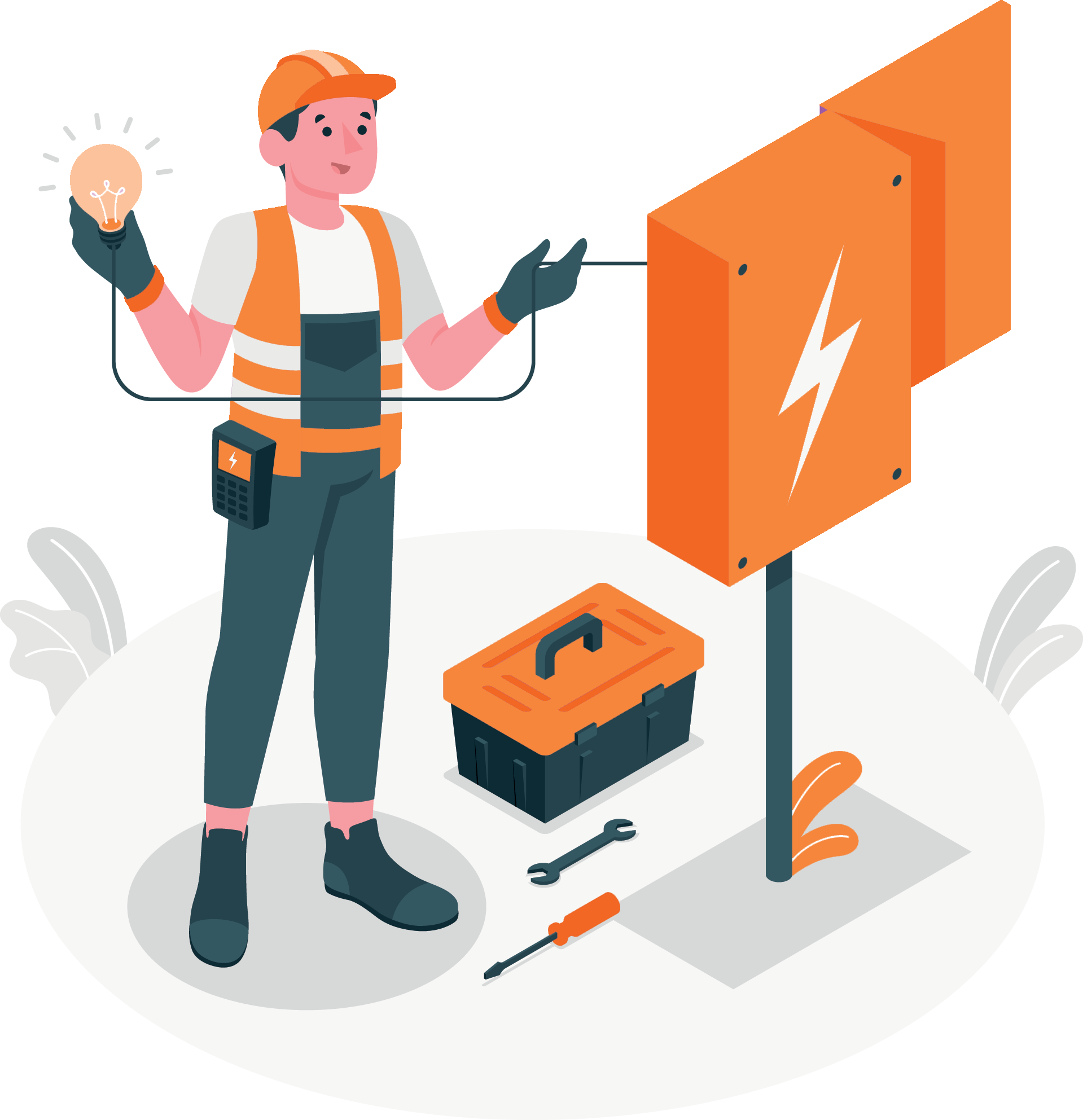 electrician worker illustration